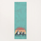 ヴィンテージパステル山脈はモノグラムを呼び出している ヨガマット (裏面)