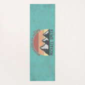 ヴィンテージパステル山脈はモノグラムを呼び出している ヨガマット (裏面)