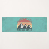 ヴィンテージパステル山脈はモノグラムを呼び出している ヨガマット (正面(横))