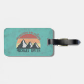 ヴィンテージパステル山脈はモノグラムを呼び出している ラゲッジタグ (裏面横)