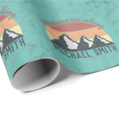 ヴィンテージパステル山脈はモノグラムを呼び出している ラッピングペーパー (ロールコーナー)