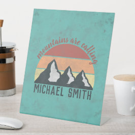 ヴィンテージパステル山脈はモノグラムを呼び出している 台座サイン