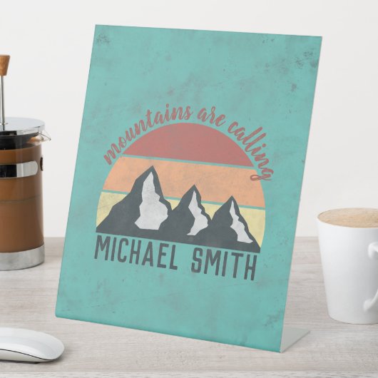 ヴィンテージパステル山脈はモノグラムを呼び出している 台座サイン (インサイチュ)