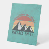 ヴィンテージパステル山脈はモノグラムを呼び出している 台座サイン (正面)