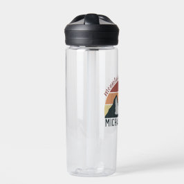 ヴィンテージパステル山脈はモノグラムグレーを呼び出している ウォーターボトル