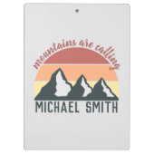 ヴィンテージパステル山脈はモノグラムグレーを呼び出している クリップボード (裏面)