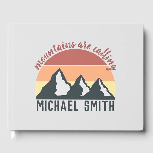 ヴィンテージパステル山脈はモノグラムグレーを呼び出している ゲストブック (正面)