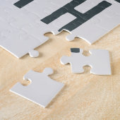 ヴィンテージパステル山脈はモノグラムグレーを呼び出している ジグソーパズル (側面)