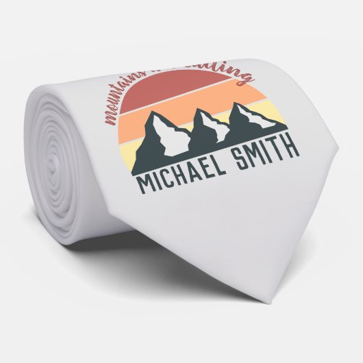 ヴィンテージパステル山脈はモノグラムグレーを呼び出している ネクタイ (ロール)