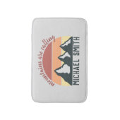 ヴィンテージパステル山脈はモノグラムグレーを呼び出している バスマット (正面縦)