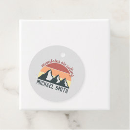 ヴィンテージパステル山脈はモノグラムグレーを呼び出している フェイバータグ