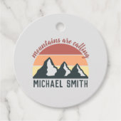 ヴィンテージパステル山脈はモノグラムグレーを呼び出している フェイバータグ (正面)