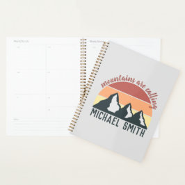 ヴィンテージパステル山脈はモノグラムグレーを呼び出している プランナー手帳