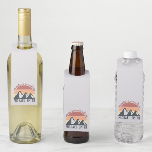 ヴィンテージパステル山脈はモノグラムグレーを呼び出している ボトルネックタグ (インサイチュ)