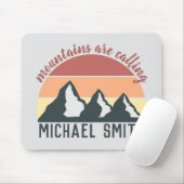 ヴィンテージパステル山脈はモノグラムグレーを呼び出している マウスパッド (マウス)