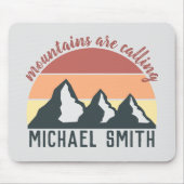 ヴィンテージパステル山脈はモノグラムグレーを呼び出している マウスパッド (正面)