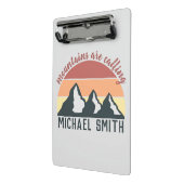 ヴィンテージパステル山脈はモノグラムグレーを呼び出している ミニクリップボード (アングル2)