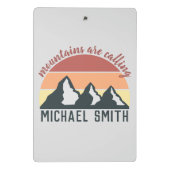 ヴィンテージパステル山脈はモノグラムグレーを呼び出している ミニクリップボード (裏面)