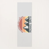 ヴィンテージパステル山脈はモノグラムグレーを呼び出している ヨガマット (裏面)