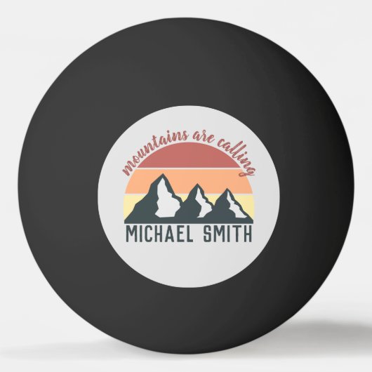 ヴィンテージパステル山脈はモノグラムグレーを呼び出している 卓球ボール (正面)