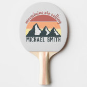 ヴィンテージパステル山脈はモノグラムグレーを呼び出している 卓球ラケット (正面)