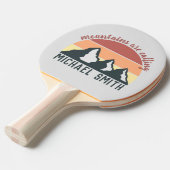 ヴィンテージパステル山脈はモノグラムグレーを呼び出している 卓球ラケット (正面アングル)