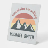 ヴィンテージパステル山脈はモノグラムグレーを呼び出している 台座サイン (正面)