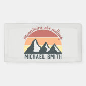 ヴィンテージパステル山脈はモノグラムグレーを呼び出している 横断幕 (横)