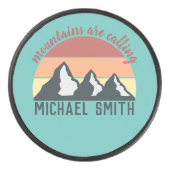 ヴィンテージパステル山脈はモノグラムスカイを呼び出している アイスホッケーパック (正面)