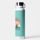 ヴィンテージパステル山脈はモノグラムスカイを呼び出している ウォーターボトル (背面)