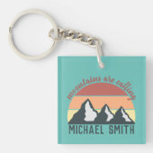 ヴィンテージパステル山脈はモノグラムスカイを呼び出している キーホルダー (正面)