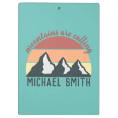 ヴィンテージパステル山脈はモノグラムスカイを呼び出している クリップボード (裏面)