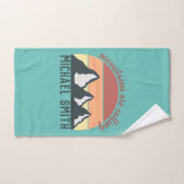 ヴィンテージパステル山脈はモノグラムスカイを呼び出している バスタオルセット (ハンドタオル)