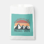 ヴィンテージパステル山脈はモノグラムスカイを呼び出している フェイバーバッグ (正面)