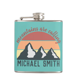 ヴィンテージパステル山脈はモノグラムスカイを呼び出している フラスク