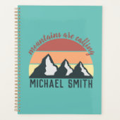 ヴィンテージパステル山脈はモノグラムスカイを呼び出している プランナー手帳 (正面)