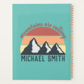 ヴィンテージパステル山脈はモノグラムスカイを呼び出している プランナー手帳 (裏面)