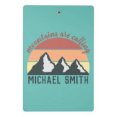 ヴィンテージパステル山脈はモノグラムスカイを呼び出している ミニクリップボード (裏面)