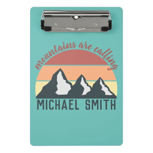ヴィンテージパステル山脈はモノグラムスカイを呼び出している ミニクリップボード (正面)
