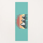 ヴィンテージパステル山脈はモノグラムスカイを呼び出している ヨガマット (正面)