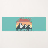 ヴィンテージパステル山脈はモノグラムスカイを呼び出している ヨガマット (正面(横))