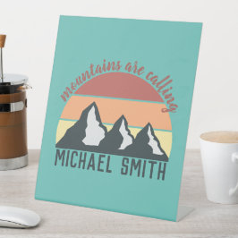 ヴィンテージパステル山脈はモノグラムスカイを呼び出している 台座サイン