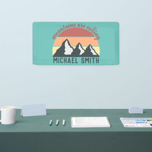 ヴィンテージパステル山脈はモノグラムスカイを呼び出している 横断幕 (トレードショー)