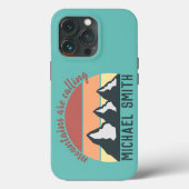 ヴィンテージパステル山脈はモノグラムスカイを呼び出している Case-Mate iPhoneケース (裏面)