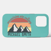 ヴィンテージパステル山脈はモノグラムスカイを呼び出している Case-Mate iPhoneケース (裏面 (横))