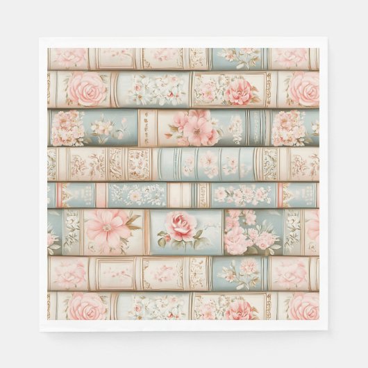 ヴィンテージパステル書架 スタンダードランチョンナプキン (正面)