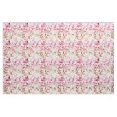 ヴィンテージパステル水彩花模様 ファブリック (ヤード)