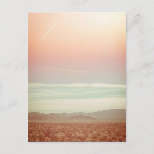 ヴィンテージパステル海ビーチサンセットカード ポストカード (正面)