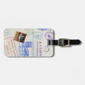 ヴィンテージパスポート査証切手 ラゲッジタグ (正面横)