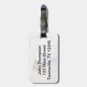 ヴィンテージパスポート査証切手 ラゲッジタグ (裏面縦)